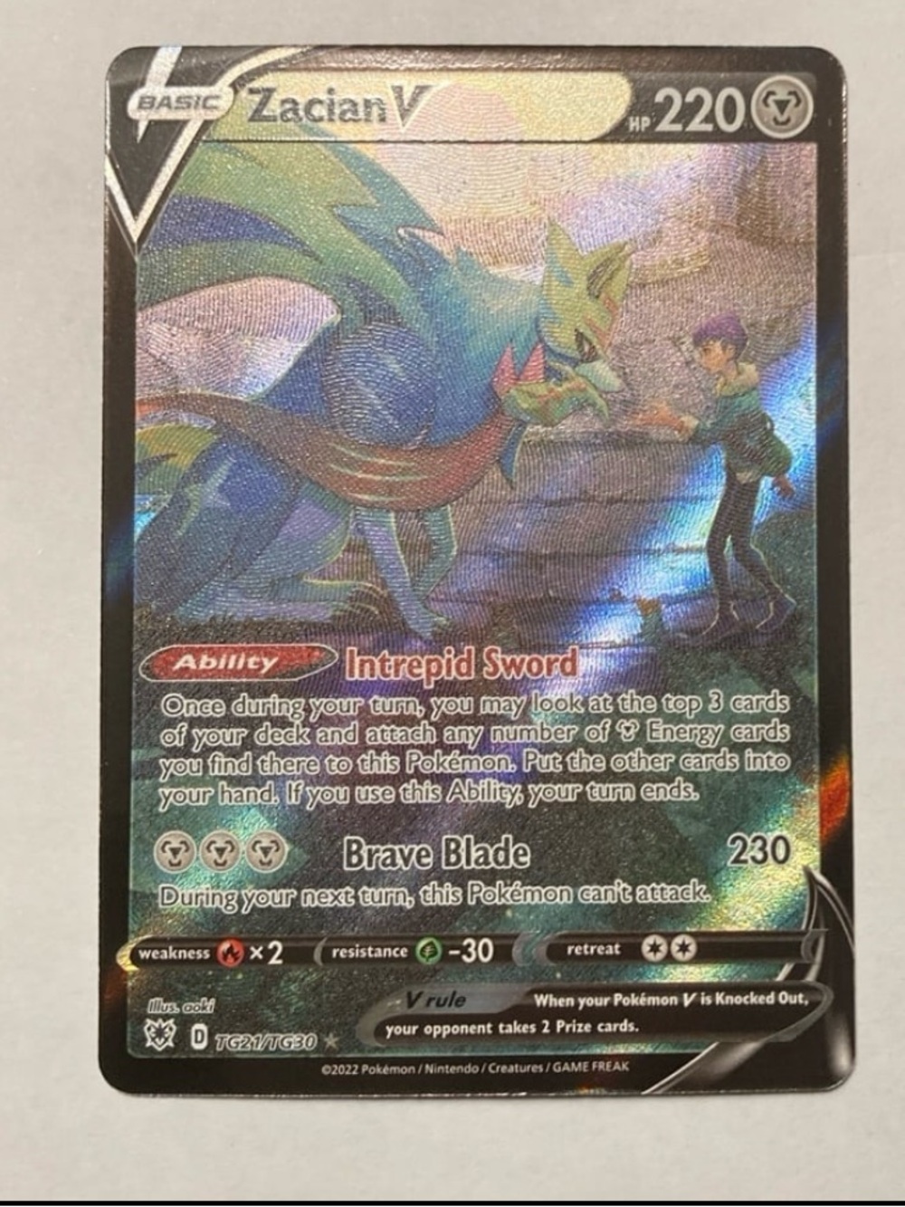 Pokemon Zacian V TCG Card